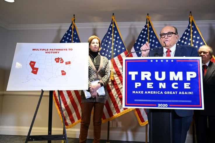 US President Donald Trump's personal lawyer Rudy Giuliani at a press conference discussed efforts to forge a "pathway to victory" for the president even after Joe Biden was declared the winner of the 2020 election