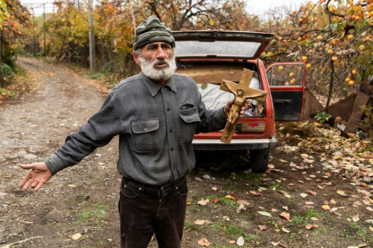 Armenian residents of Aghdam rushed to leave before the deadline to cede the mountainous province back to Azerbaijan