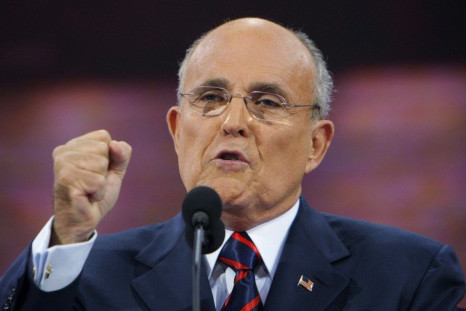 Former New York Mayor Rudy Giuliani speaks