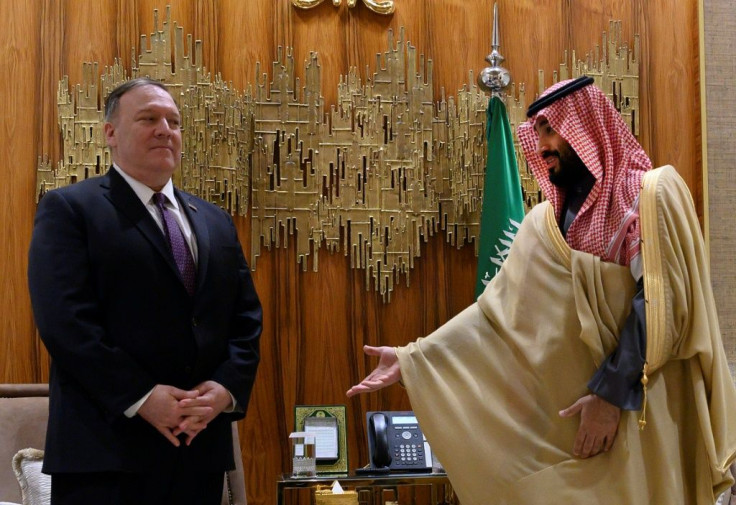 US Secretary of State Mike Pompeo meets in February 2020 with Saudi Arabia's Crown Prince Mohammed bin Salman, who ha cultivated close relations with US President Donald Trump