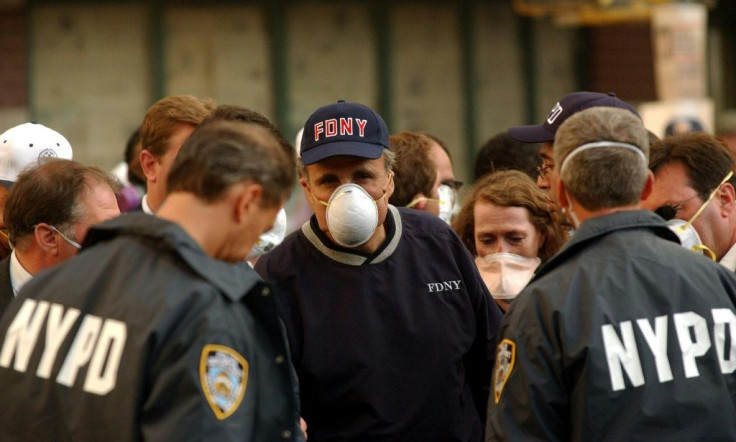 Giuliani -- shown here wearing a dust mask after a tour of the damage in Lower Manhattan on September 12, 2001 -- earned the accolade "America's Mayor" for his calm leadership of New  York in the wake of the 9/11 attacks