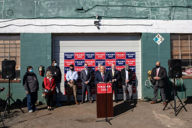 Giuliani's press conference in the Four Seasons Total Landscaping parking lot in Philadelphia on November 7, 2020 to push baseless claims of election fraud on behalf of President Donald Trump was widely mocked