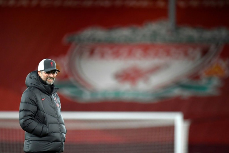 Record setter: Liverpool manager Jurgen Klopp at Anfield on Sunday