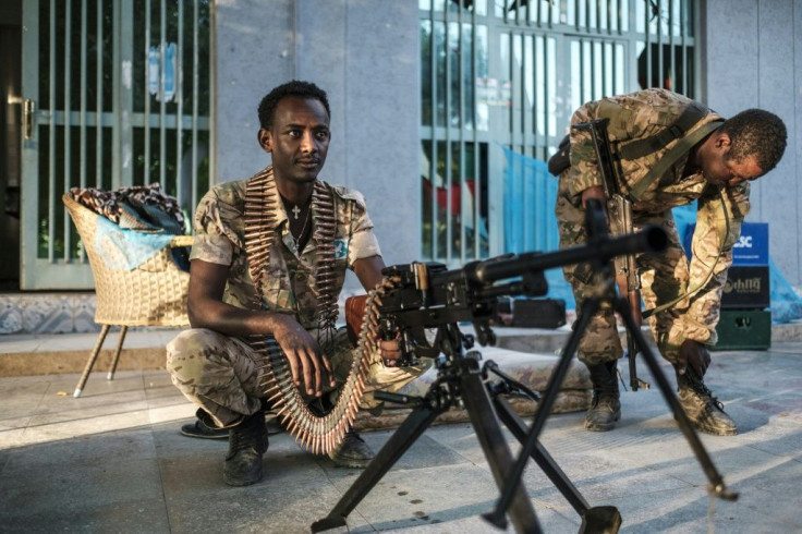 Security is being maintained by Amhara's uniformed "special forces" throughout west Tigray