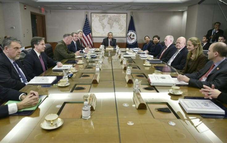 Barack Obama leads a 2016 National Security Council meeting that includes several officials tapped for top posts by President-elect Joe Biden including Antony Blinken, John Kerry and Avril Haines
