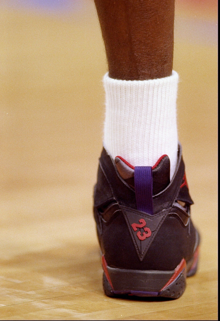 General view of Nike''s Air Jordan shoe during the first round playoff game between the Chicago Bulls and the Miami Heat. 