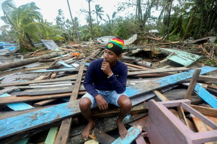 Central American countries slammed by hurricanes Eta and Iota - here a hurricane victim in Puerto Cabezas, Nicaragua - are hoping to get free Covid vaccines