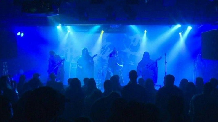 The gig begins with a nun chanting on stage but suddenly erupted into a wall of noise unleashed by distorted guitars and screamed sutras -- the unique sound of Taiwan's first Buddhist death metal band.