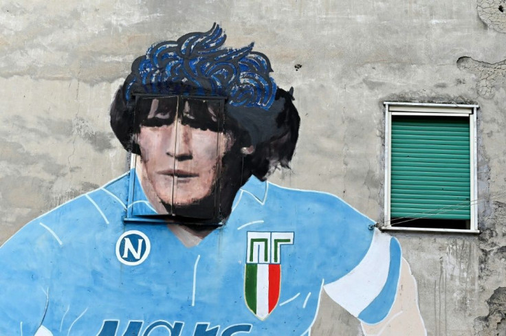 Diego Maradona's image still adorns buildings in Naples