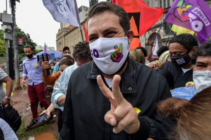 Young and charismatic, Sao Paulo mayoral candidate Guilherme Boulos (pictured November 18, 2020) is being called the new face of th Brazilian left