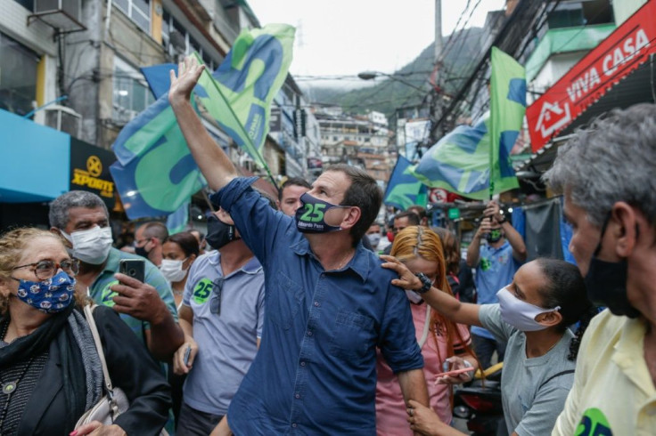 Former Rio de Janeiro mayor Eduardo Paes's (pictured November 18, 2020) administration was seen as a golden period for Rio, though there has been criticism in retrospect of unkept promises and white elephants left over from the World Cup and Olympics