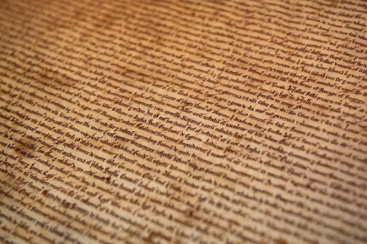 The landmark charter -- pictured is an original from Salisbury Cathedral -- has been referenced by some firms hoping it could test the validity of some Covid-19 related government restrictions