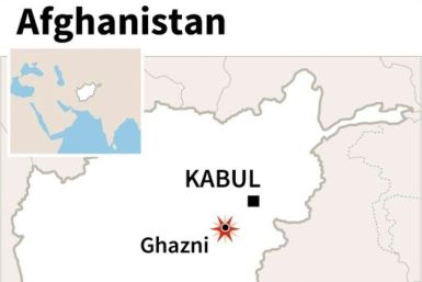 Map locating Ghazni in Afghanistan