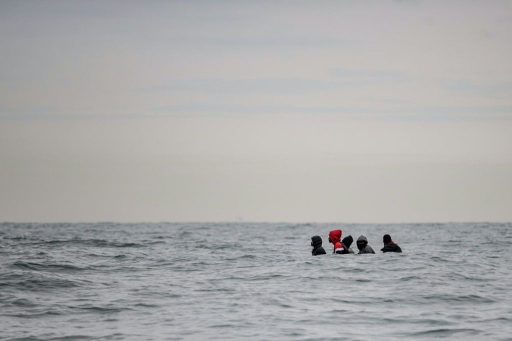 Migrants attempting to cross the Channel in a small boat in August
