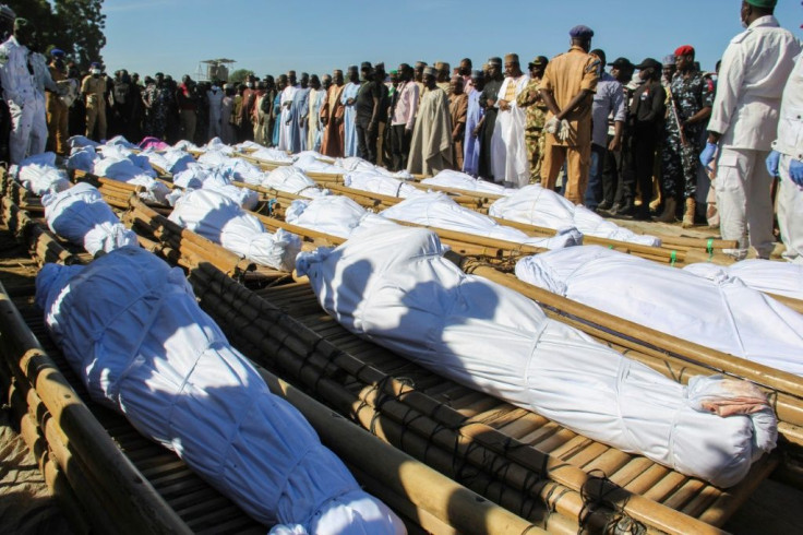 Forty-three of the victims were buried Sunday