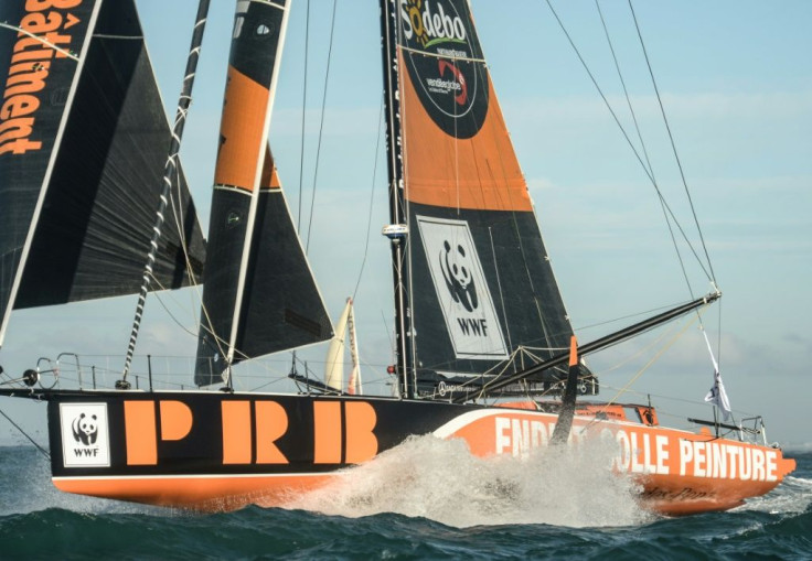 French skipper Kevin Escoffier had to abandon his Imoca class 60 monohull PRB in the Atlantic oiff the Cape of Good Hope