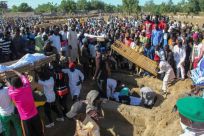 Forty-three farm workers and buried at a mass funeral after the Boko Haram attack in northeastern Nigeria