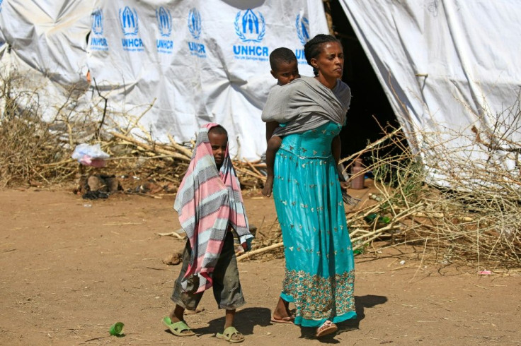 Some of the nearly 46,000 refugees driven into Sudan by the Ethiopian conflict