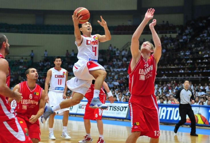 Lebanon's team competed against China in a semi-final match in the Asian Basketball Championships in Tianjin, northern China in 2009