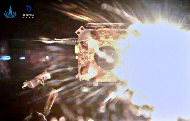 The probe carrying lunar samples lifted off from the surface of the Moon, and then docked with an orbiter to transfer the payload