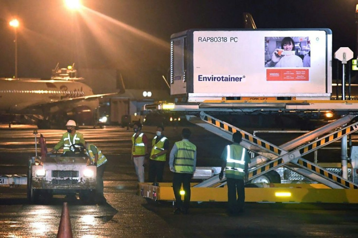 The Indonesian Presidential Palace released pictures of the 1.2 million CoronaVac doses arriving in Jakarta