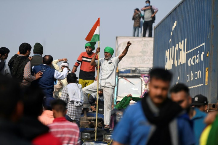 Tens of thousands of farmers have been camped on the outskirts of the capital since November 27
