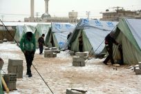 Many Syrian refugees in countries such as Lebanon are struggling to survive freezing temperatures and torrential rains in makeshift shelters