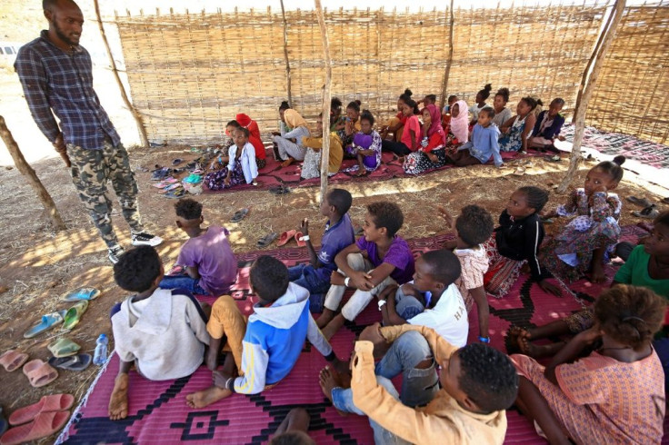 The camp's teachers say they want their makeshift classrooms to provide a place where refugee children can feel safe after the horrors some of them saw back home in Ethiopia