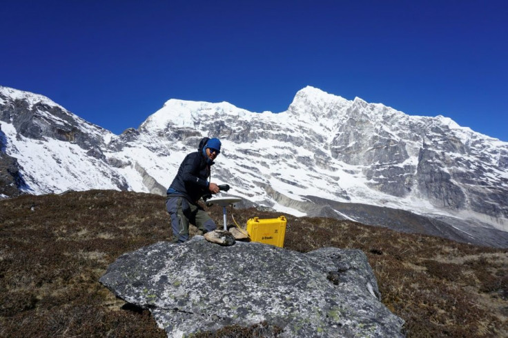 About 300 Nepali experts and surveyors were involved in the exercise, some walking on foot with others using helicopters to reach data collection stations