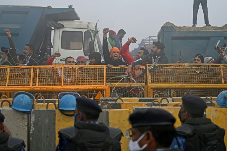 Tens of thousands of farmers have been camped on the outskirts of India's capital since November 26