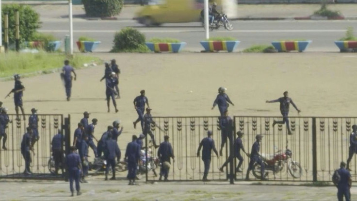 Police intervene as rival political parties clash in DR Congo
