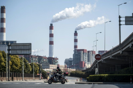 A coal-powered plant in Shanghai. But China is turning towards solar and wind power