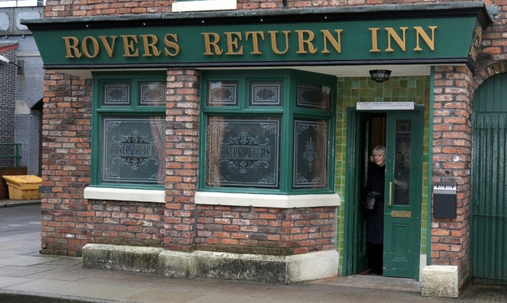 The Rovers Return pub has been a mainstay of 'Coronation Street'. In this picture Camilla, The Duchess of Cornwall emerges from the inn during a 2010 visit to the set of the long-running soap opera