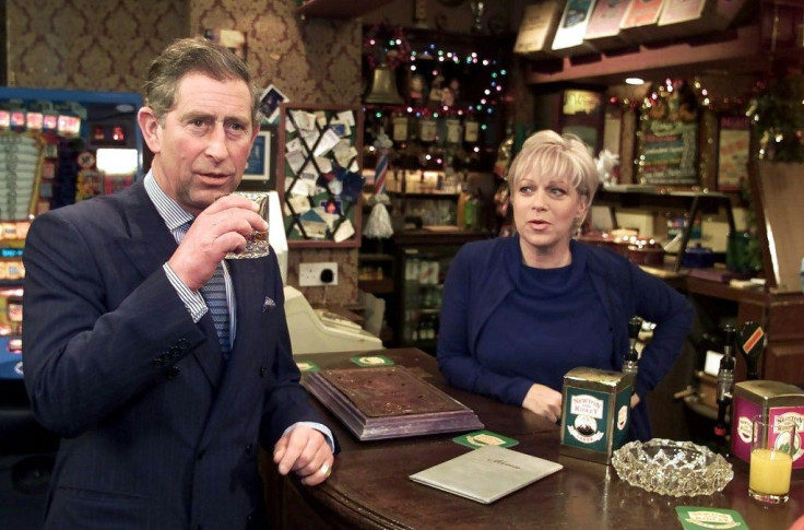 Prince Charles visited the 'Rovers Return' in December 2000 to mark the soap's 40th birthday.