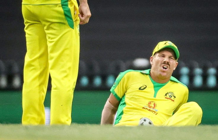 Australia's David Warner is recovering from a strained adductor muscle that forced him to limp out of the second one-day international against India last month