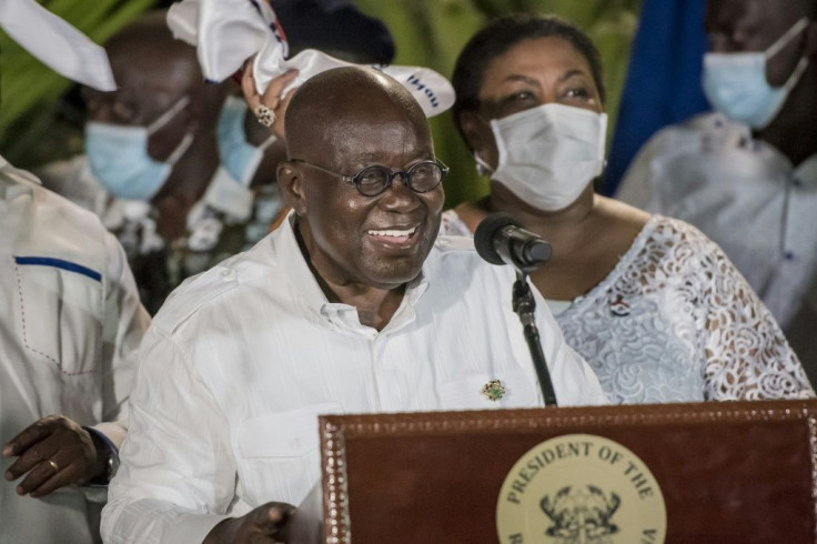 Ghana's President Nana Akufo-Addo tells celebrating supporters in Accra that "now is the time to unite"