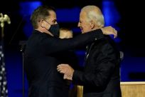 US President-elect Joe Biden's son Hunter Biden (L) says he is facing a tax probe