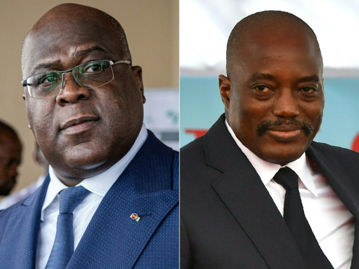 DR Congo has been shaken by a bitter dispute between President Felix Tshisekedi, left, and supporters of his predecessor Joseph Kabila