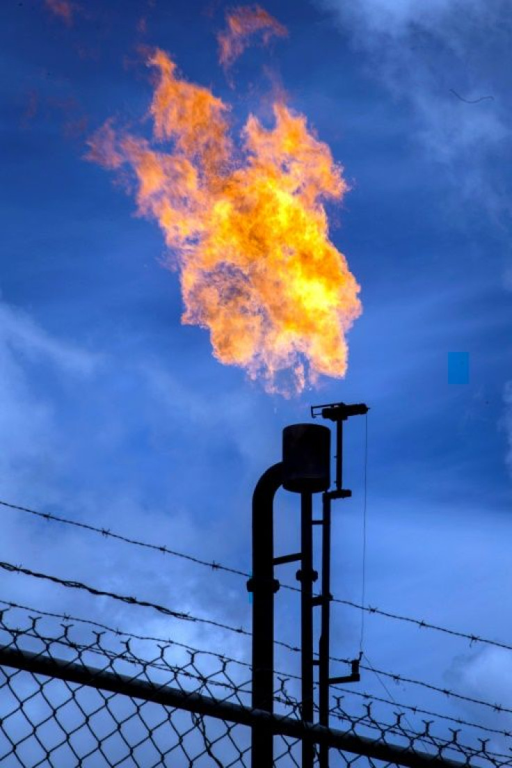A burner belonging to Chinese oil company PetroOriental near the Miwuaguno village, Orellana province, Ecuador, on December 10, 2020