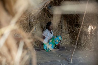 A displaced woman  at a camp for displaced people on the outskirts of Pemba, the capital of the northern Cabo Delgado province