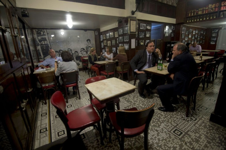 Picture taken on September 26, 2013 at Casa Villarino, the traditional bar in which the poet Vinicius de Moraes and musician Tom Jobim met and started a friendship that would change the world with Bossa Nova, in Rio de Janeiro, Brazil