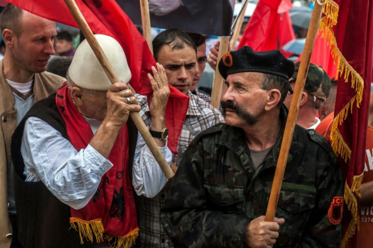 The charges have triggered protests among Kosovo Albanians in support of the Kosovo Liberation Army (KLA)
