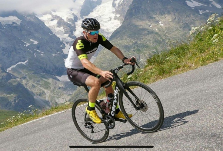 John McAvoy trains in the French Alps