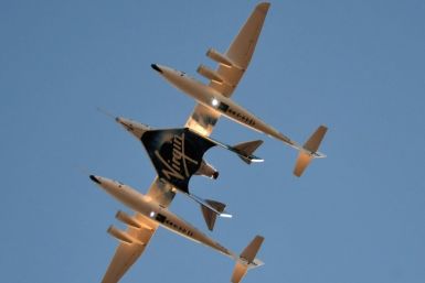 Virgin Galactic's SpaceshipTwo takes off for a suborbital test flight on December 13, 2018