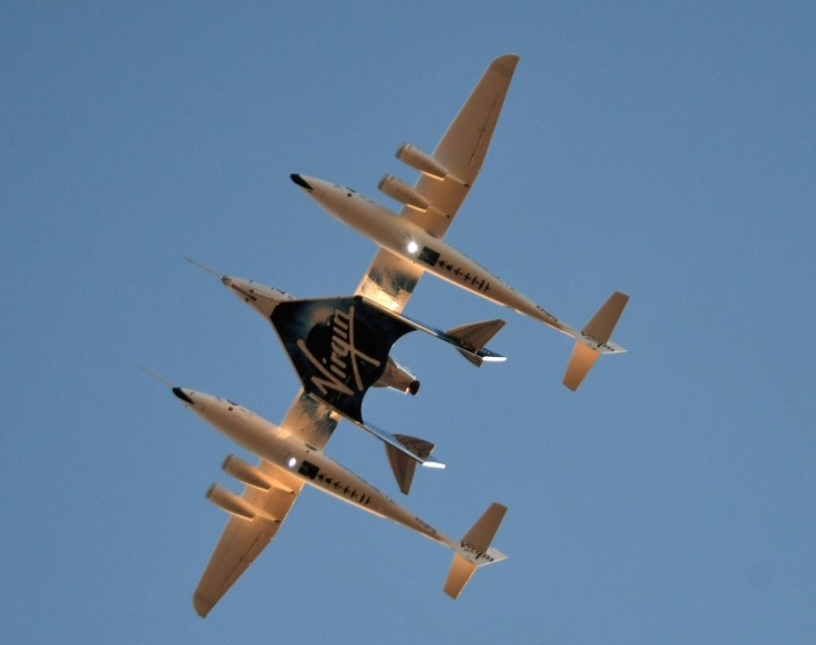 Virgin Galactic's SpaceshipTwo takes off for a suborbital test flight on December 13, 2018