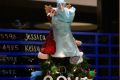 An angel wearing PPE on top of the Christmas tree at UMass Memorial Hospital on December 4, 2020 in Worcester, Massachusetts