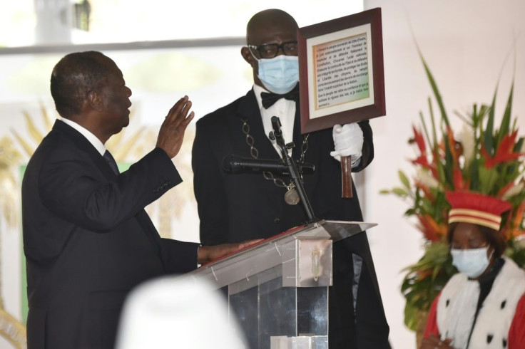 The Ivorian opposition boycotted the election, which Ouattara won with more than 94 percent of the vote