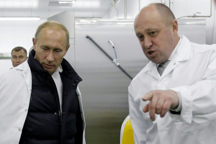 Businessman Yevgeny Prigozhin is pictured with then Russian prime minister Vladimir Putin in 2010