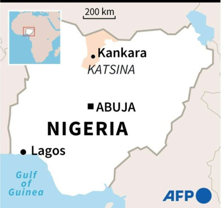 Map of Nigeria locating Kankara in the state of Katsina