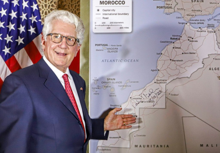 The US ambassador to Morocco, David T. Fischer, unveiled a map showing disputed Western Sahara as part of Morocco following Washington's surprise backing of Rabat's claim to sovereignty